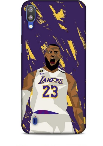 Samsung Galaxy M10 Kılıf Basketbolcular 18 Lebron James Nba Parlak Kılıf