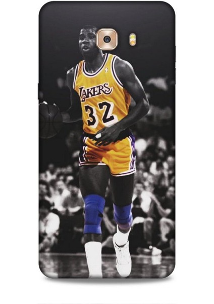 Samsung Galaxy C9 Kılıf Basketbolcular 20 Lakers 32 Renkli Kılıf