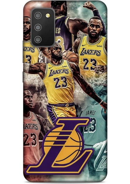 Samsung Galaxy M02S Kılıf Basketbolcular 17 Lebron 23 Lakers Yumuşak Kılıf