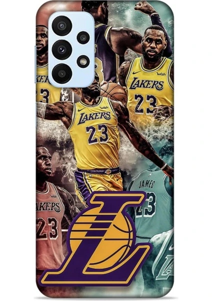 Samsung Galaxy A23 4g Kılıf Basketbolcular 17 Lebron 23 Lakers Yumuşak Kılıf