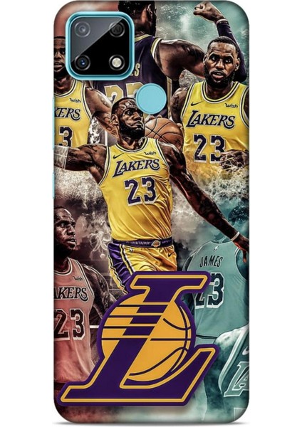 Realme C25 Kılıf Basketbolcular 17 Lebron 23 Lakers Yumuşak Kılıf