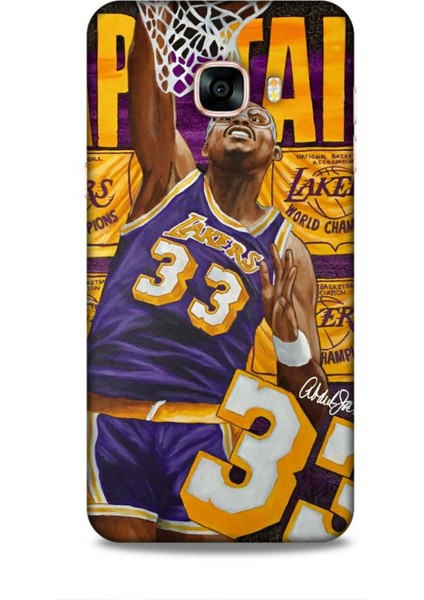 Samsung Galaxy C5 Kılıf Basketbolcular 23 Lakers 33 Jabbar Telefon Kabı