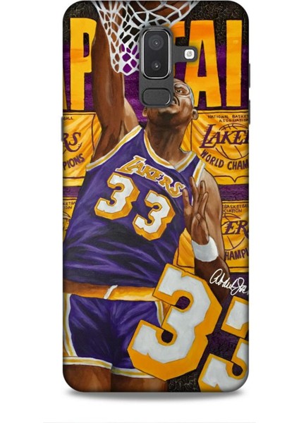 Samsung Galaxy J8 Kılıf Basketbolcular 23 Lakers 33 Jabbar Telefon Kabı