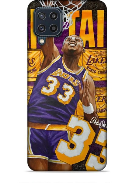Samsung Galaxy M32 Kılıf Basketbolcular 23 Lakers 33 Jabbar Telefon Kabı