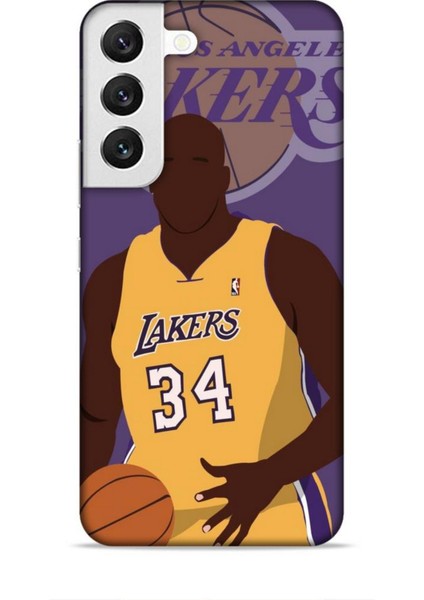 Samsung Galaxy S22 Kılıf Basketbolcular 24 Lakers Kahverengi Darbe Emici Kılıf