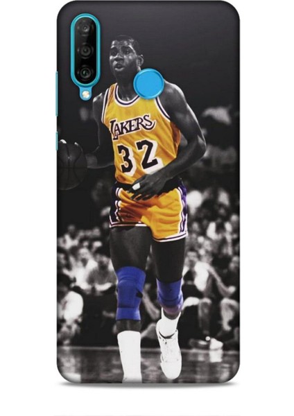 Huawei P30 Kılıf Basketbolcular 20 Lakers 32 Renkli Kılıf