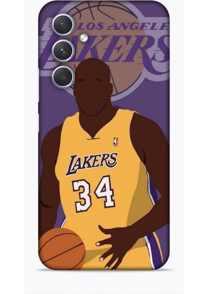 Samsung Galaxy A54 5g Kılıf Basketbolcular 24 Lakers Kahverengi Darbe Emici Kılıf