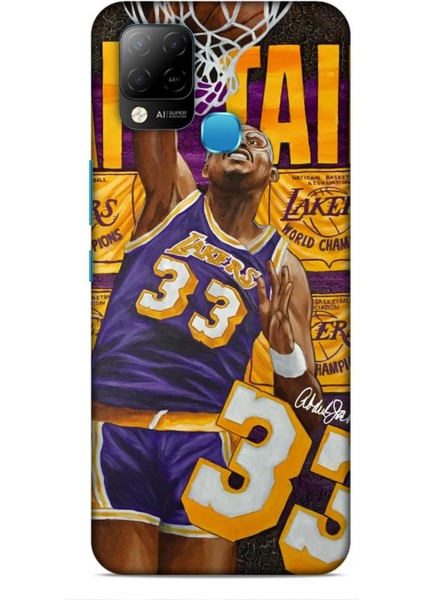 Infinix Hot 10T Kılıf Basketbolcular 23 Lakers 33 Jabbar Telefon Kabı