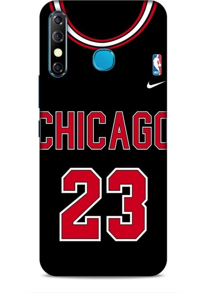 Infinix Zero 8 Kılıf Basketbolcular 1 Chicago 23 Siyah Telefon Kılıfı