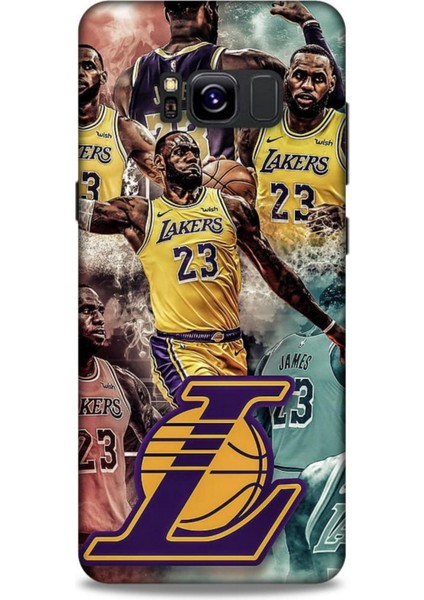 Samsung Galaxy S8 Kılıf Basketbolcular 17 Lebron 23 Lakers Yumuşak Kılıf