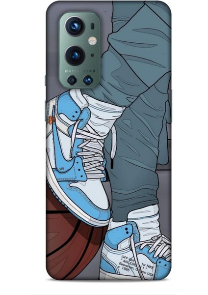 Oneplus 9 Pro Kılıf Basketbolcular 3 Ayakkabı Mavi Arka Kapak