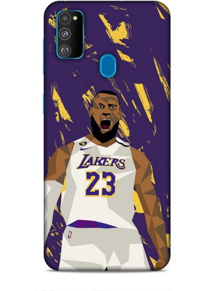 Samsung Galaxy M30S Kılıf Basketbolcular 18 Lebron James Nba Parlak Kılıf