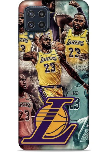 Samsung Galaxy M32 Kılıf Basketbolcular 17 Lebron 23 Lakers Yumuşak Kılıf