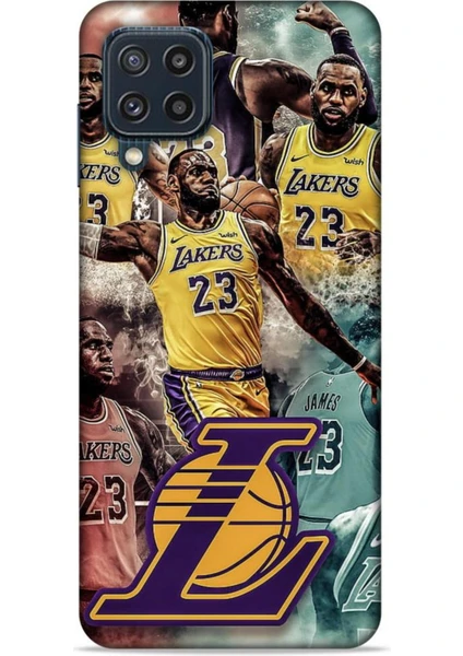 Samsung Galaxy M32 Kılıf Basketbolcular 17 Lebron 23 Lakers Yumuşak Kılıf