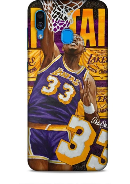 Samsung Galaxy A30 Kılıf Basketbolcular 23 Lakers 33 Jabbar Telefon Kabı