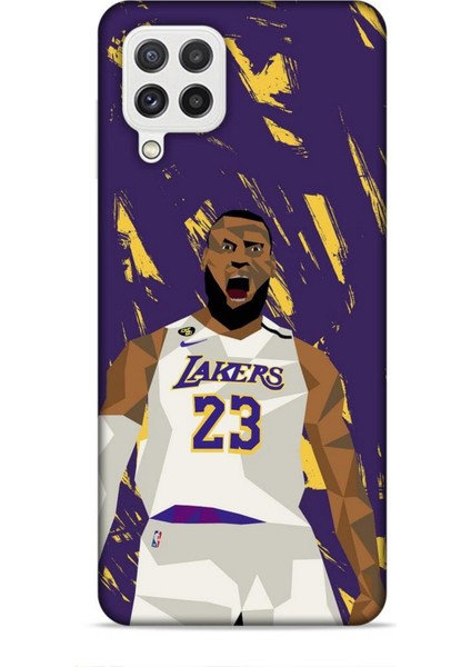 Samsung Galaxy A22 Kılıf Basketbolcular 18 Lebron James Nba Parlak Kılıf