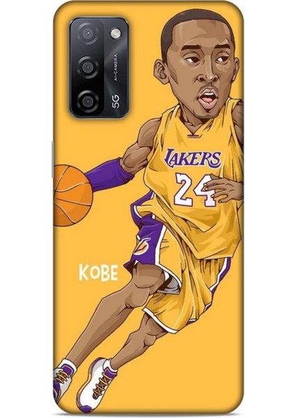 Oppo A55 5g Kılıf Basketbolcular 10 Laker 24 Mor Sarı Full Hd Kılıf