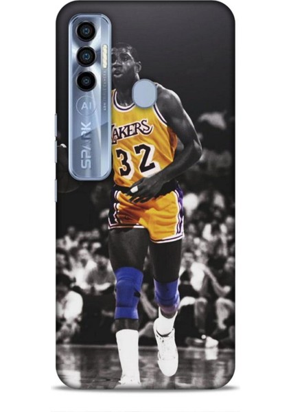 Tecno Spark 7 Pro Kılıf Basketbolcular 20 Lakers 32 Renkli Kılıf