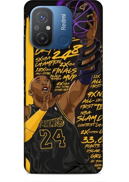 Realme C53 Kılıf Basketbolcular 7 Kobe 24 Siyah Sarı Desenli Kılıf