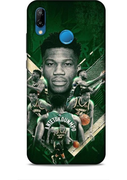 Huawei P20 Lite Kılıf Basketbolcular 15 Antetokounmpo Kalın Silikon