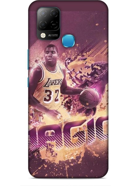 Infinix Hot 10T Kılıf Basketbolcular 21 Magic Johnson Darbe Önleyici Kapak