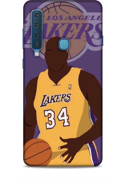 Samsung Galaxy A9 2018 Kılıf Basketbolcular 24 Lakers Kahverengi Darbe Emici Kılıf