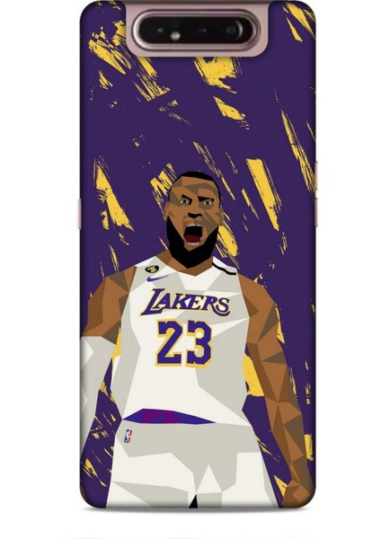 Samsung Galaxy A80 Kılıf Basketbolcular 18 Lebron James Nba Parlak Kılıf