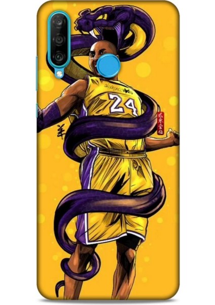 Huawei P30 Kılıf Basketbolcular 6 Kobe 24 Sarı Koruyucu Kapak