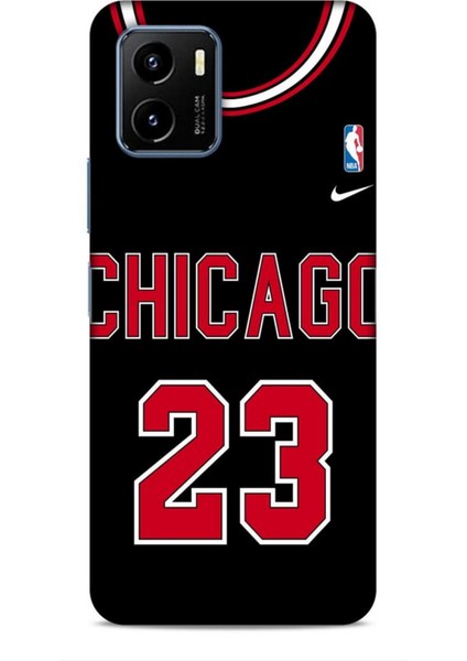 Vivo Y15S Kılıf Basketbolcular 1 Chicago 23 Siyah Telefon Kılıfı