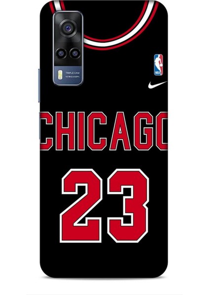 Vivo Y33 Kılıf Basketbolcular 1 Chicago 23 Siyah Telefon Kılıfı