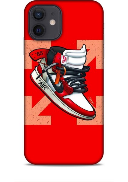 Apple iPhone 12 Kılıf Basketbolcular 2 Air 85 Kırmızı Kapak