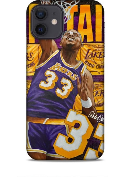 Apple iPhone 12 Kılıf Basketbolcular 23 Lakers 33 Jabbar Telefon Kabı
