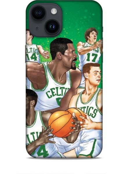 Apple iPhone 14 Kılıf Basketbolcular 26 Jayson Celtics Yeşil Soft Kapak