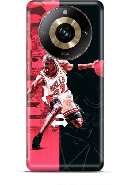 Realme 11 Pro Plus Kılıf Basketbolcular 5 Jordan Bulls Beyaz Koruma Kılıfı
