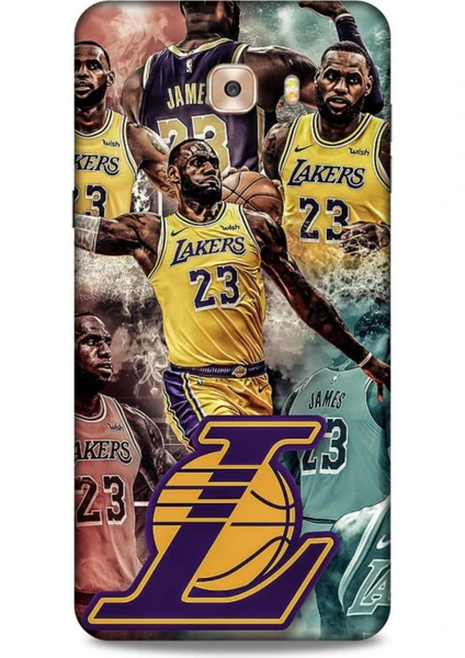 Samsung Galaxy C9 Kılıf Basketbolcular 17 Lebron 23 Lakers Yumuşak Kılıf