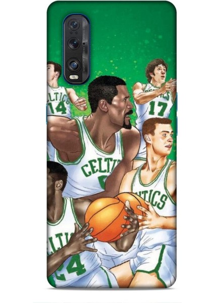 Oppo Find X2 Kılıf Basketbolcular 26 Jayson Celtics Yeşil Soft Kapak