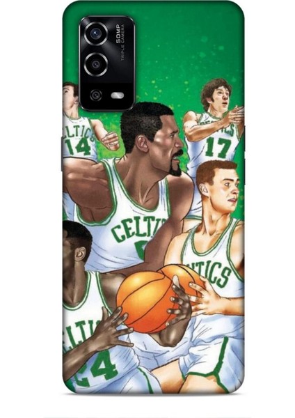 Oppo A55 4g Kılıf Basketbolcular 26 Jayson Celtics Yeşil Soft Kapak