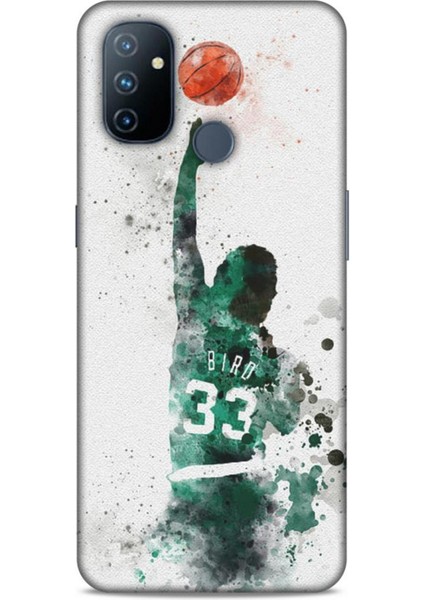 Oneplus Nord N100 Kılıf Basketbolcular 28 Bird 33 Beyaz Yeşil Iz Bırakmayan Kılıf