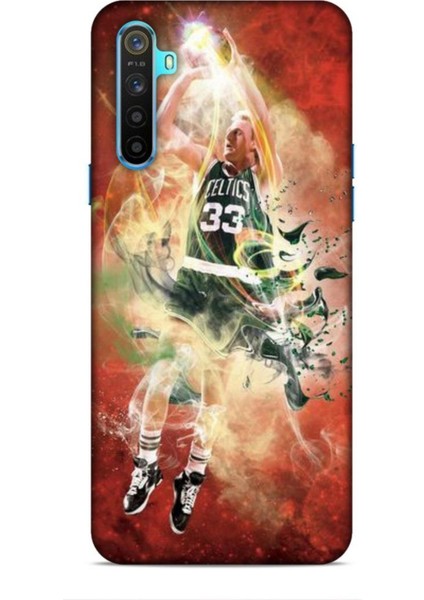 Realme 6i Kılıf Basketbolcular 29 Larry Joe Bird Turuncu Leke Tutmaz Kapak