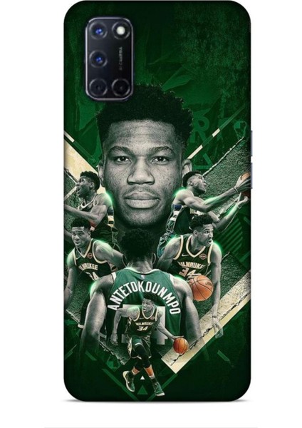 Oppo A52 Kılıf Basketbolcular 15 Antetokounmpo Kalın Silikon