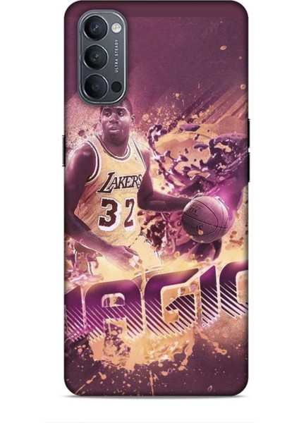 Oppo Reno 4 Kılıf Basketbolcular 21 Magic Johnson Darbe Önleyici Kapak