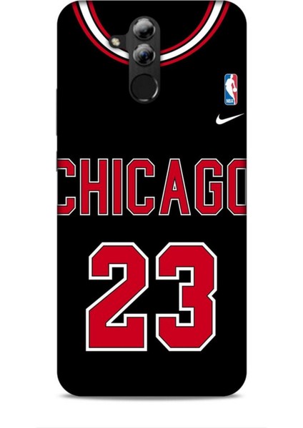 Huawei Mate 20 Lite Kılıf Basketbolcular 1 Chicago 23 Siyah Telefon Kılıfı
