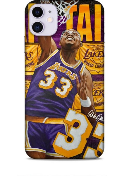 Apple iPhone 11 Kılıf Basketbolcular 23 Lakers 33 Jabbar Telefon Kabı