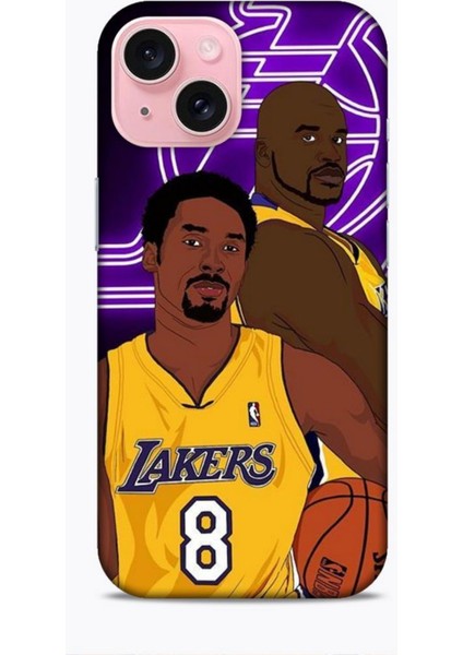 Apple iPhone 15 Kılıf Basketbolcular 25 Kobe Soyulmayan Kılıf