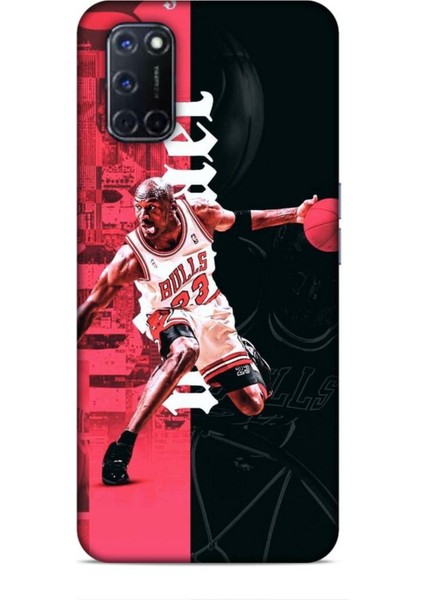 Oppo A52 Kılıf Basketbolcular 5 Jordan Bulls Beyaz Koruma Kılıfı