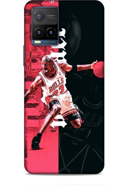 Vivo Y33S Kılıf Basketbolcular 5 Jordan Bulls Beyaz Koruma Kılıfı