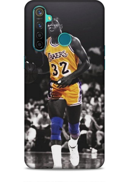 Realme 5 Pro Kılıf Basketbolcular 20 Lakers 32 Renkli Kılıf