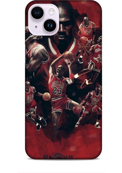 Apple iPhone 14 Plus Kılıf Basketbolcular 12 Bulls 23 Tasarım Kılıf