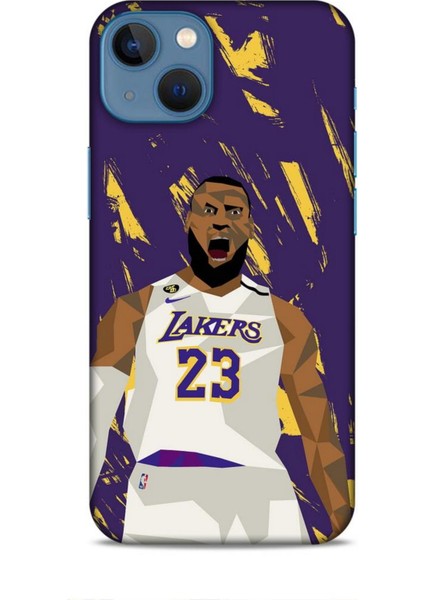 Apple iPhone 13 Mini Kılıf Basketbolcular 18 Lebron James Nba Parlak Kılıf