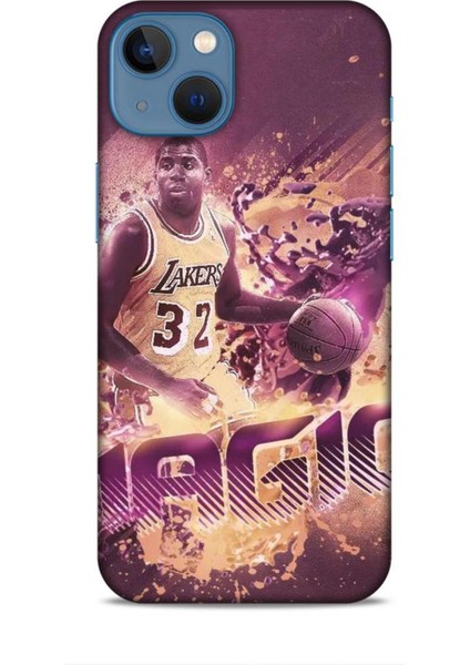 Apple iPhone 13 Mini Kılıf Basketbolcular 21 Magic Johnson Darbe Önleyici Kapak